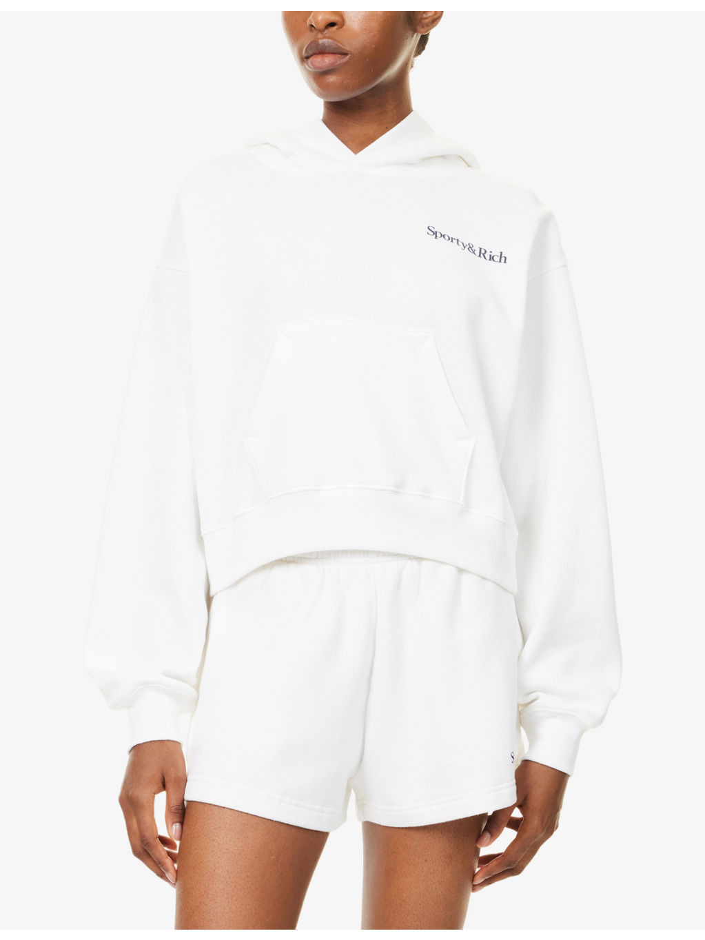 Logo-Print Relaxed-Fit Cotton-Blend Hoody - 3