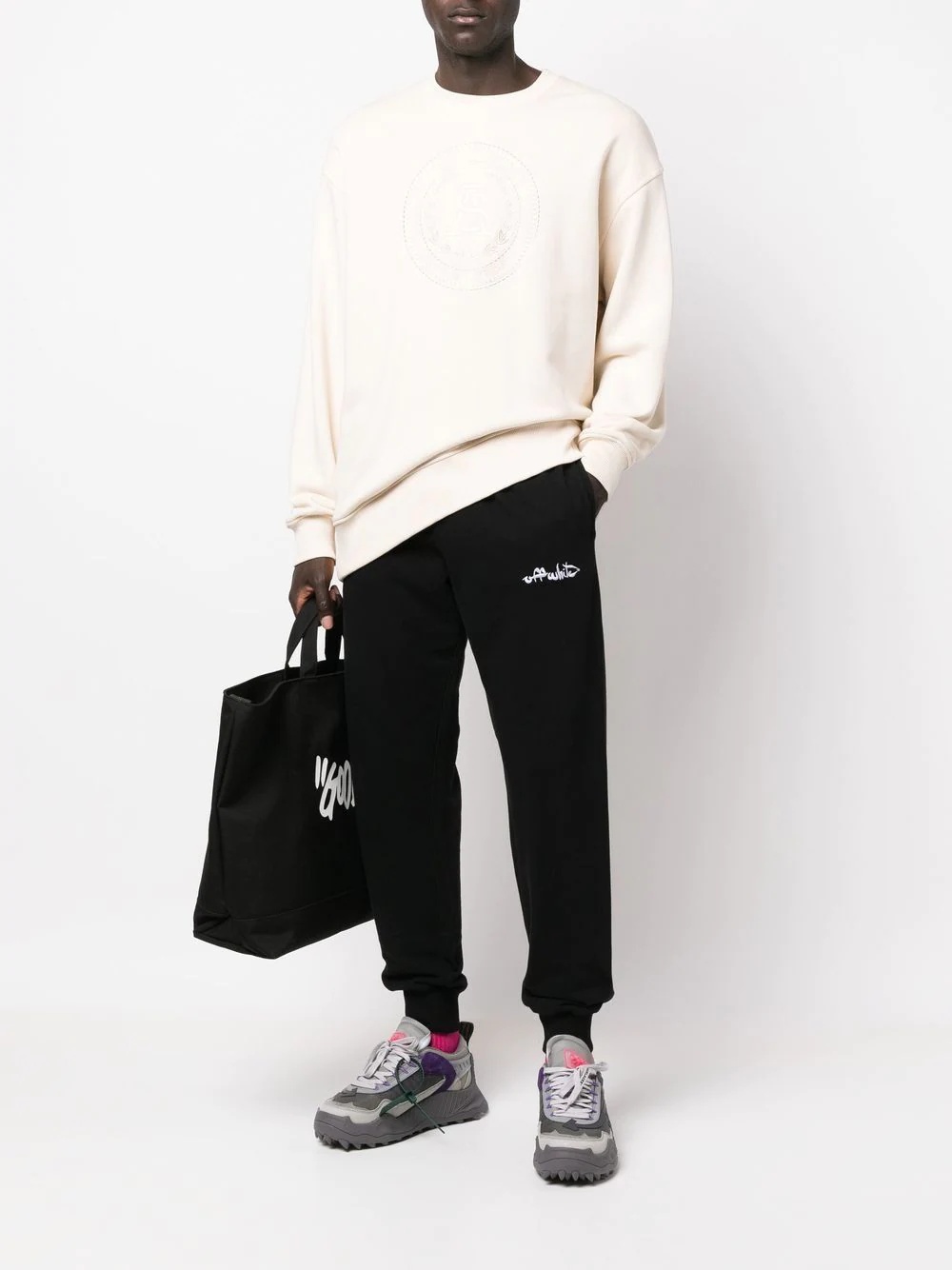 logo-embroidered track pants - 2