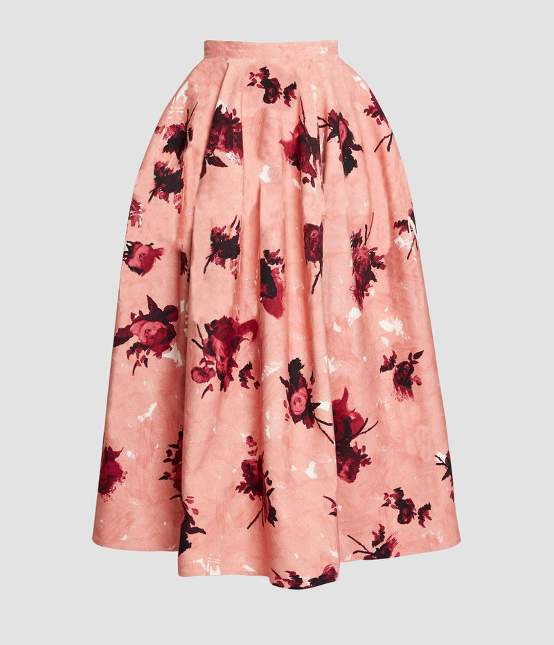 FLORAL PRINT FULL MIDI SKIRT 1