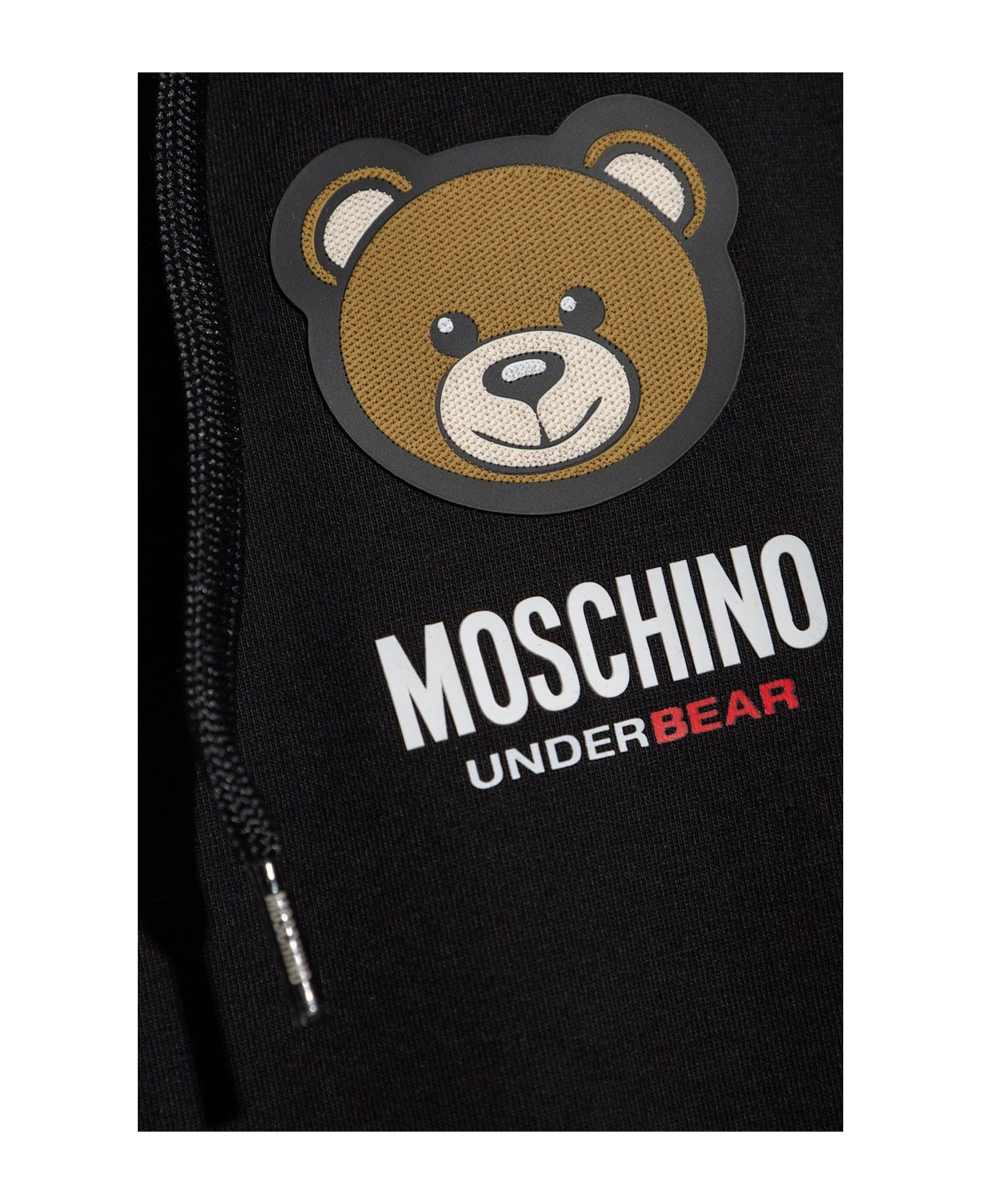 Teddy Bear Patch Zipped Hoodie - 2