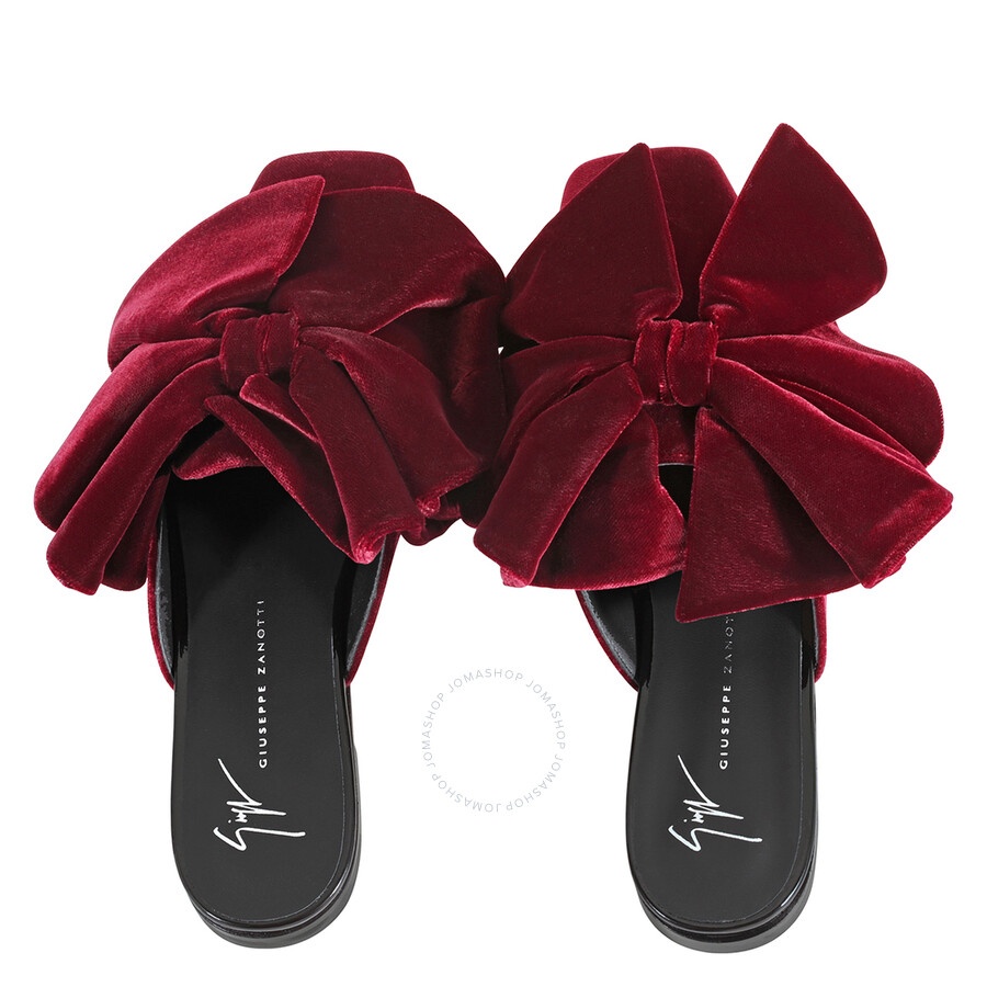 Giuseppe Zanotti Savarin Suede Bow Flat Mules - 3