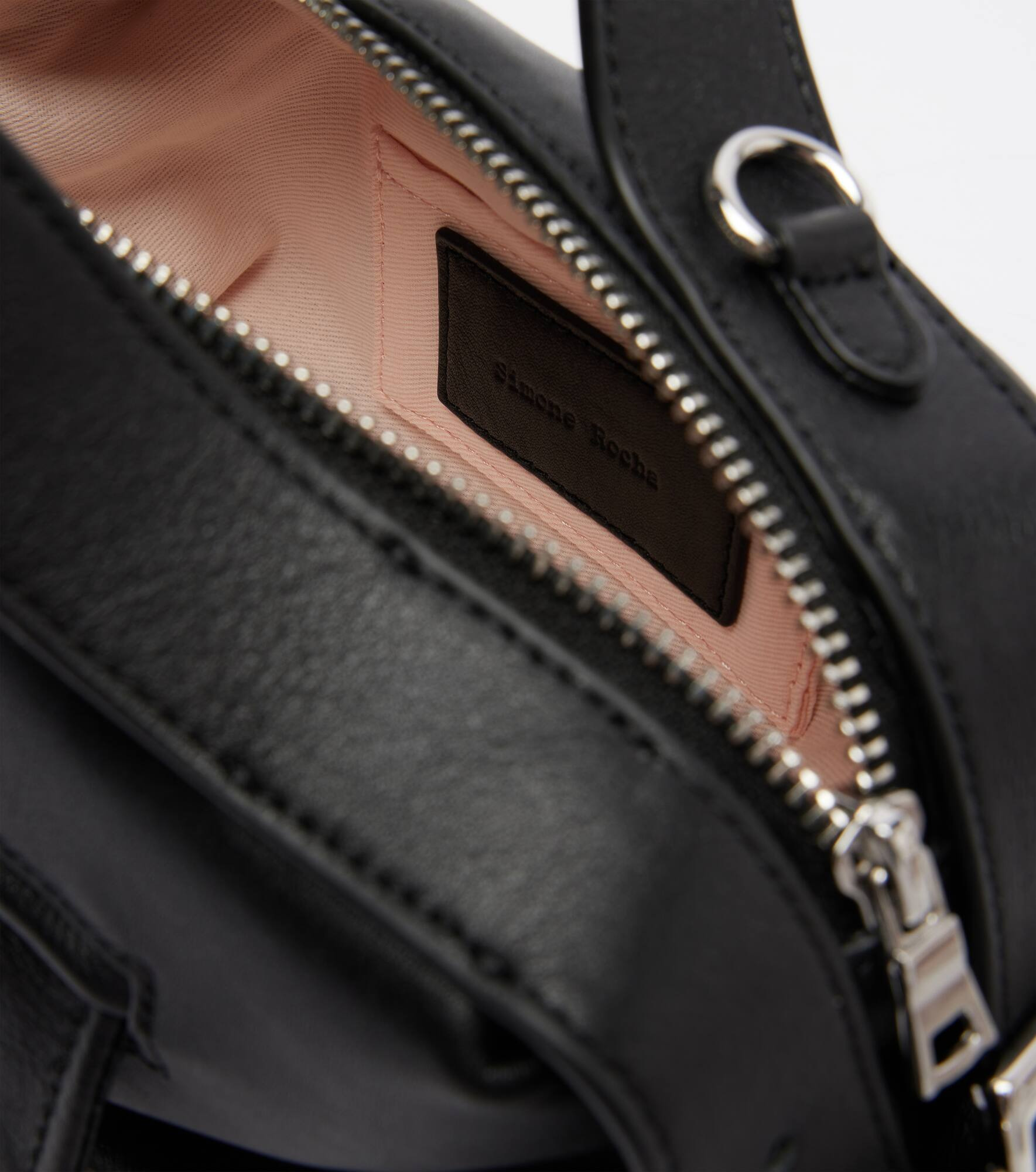 Biker Belt Mini leather tote bag - 3