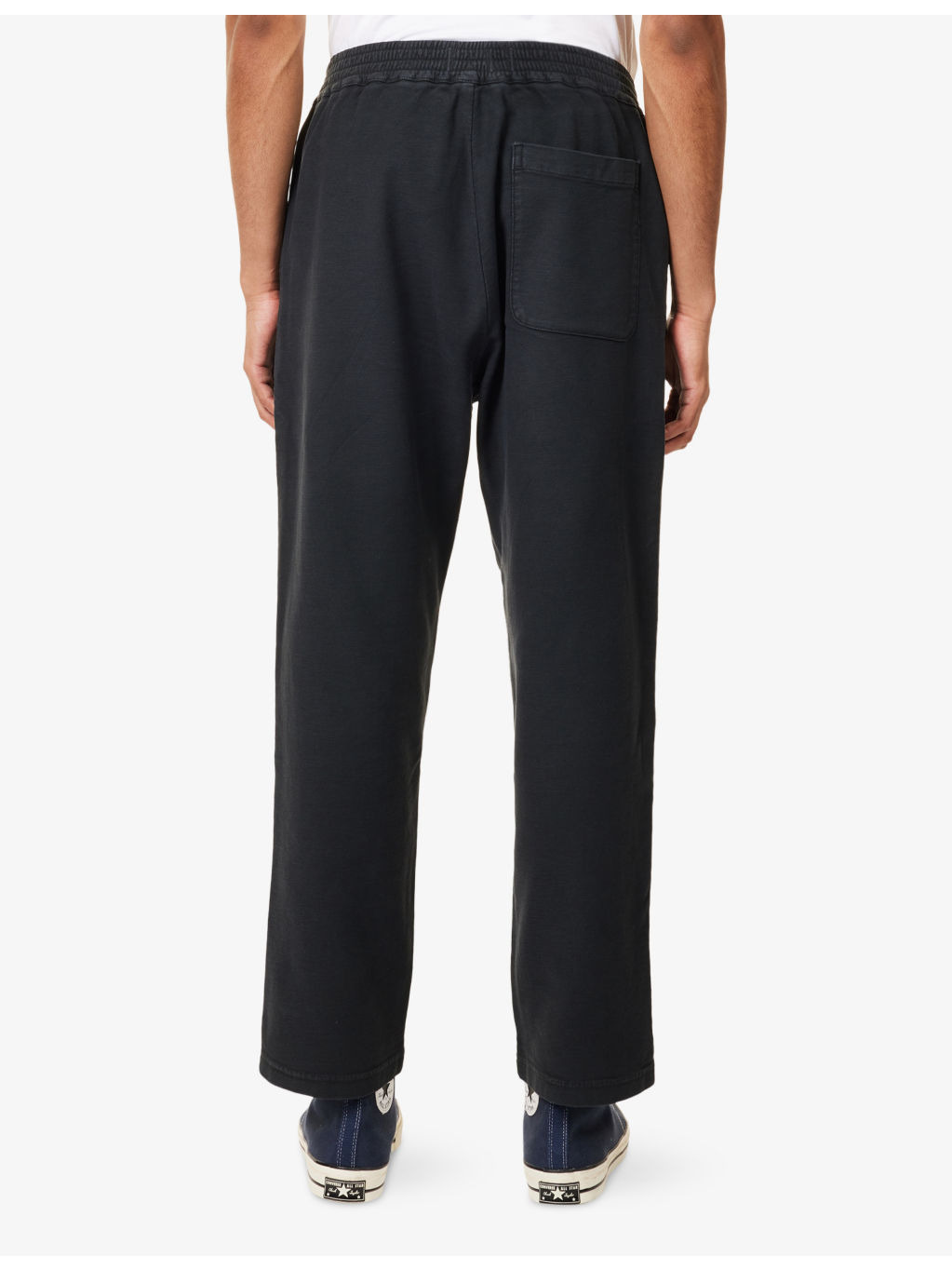 Pull On Straight-Leg Cotton-Blend Trousers - 4