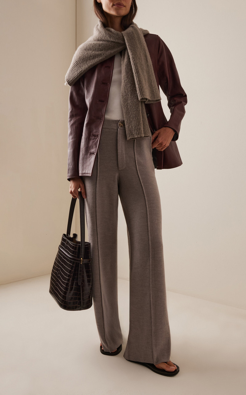 RACHEL COMEY Stov Merino Wool Pants taupe outlook