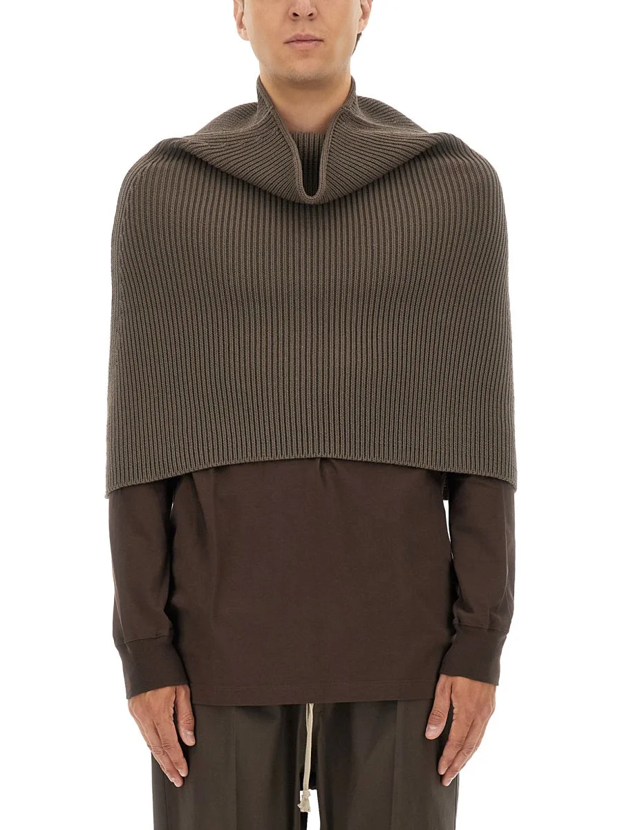 RICK OWENS Knitted Cape - 1