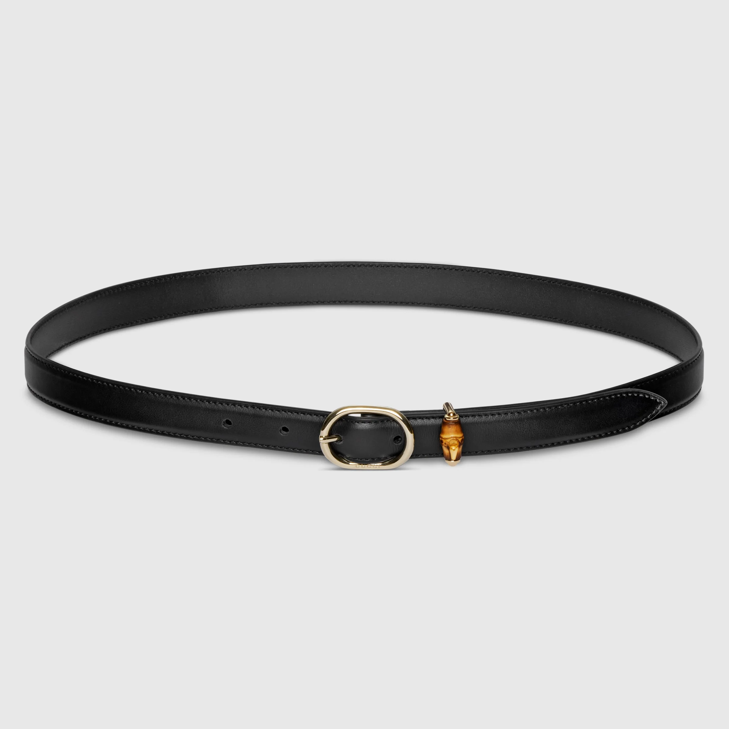 Thin belt with oval buckle - 1