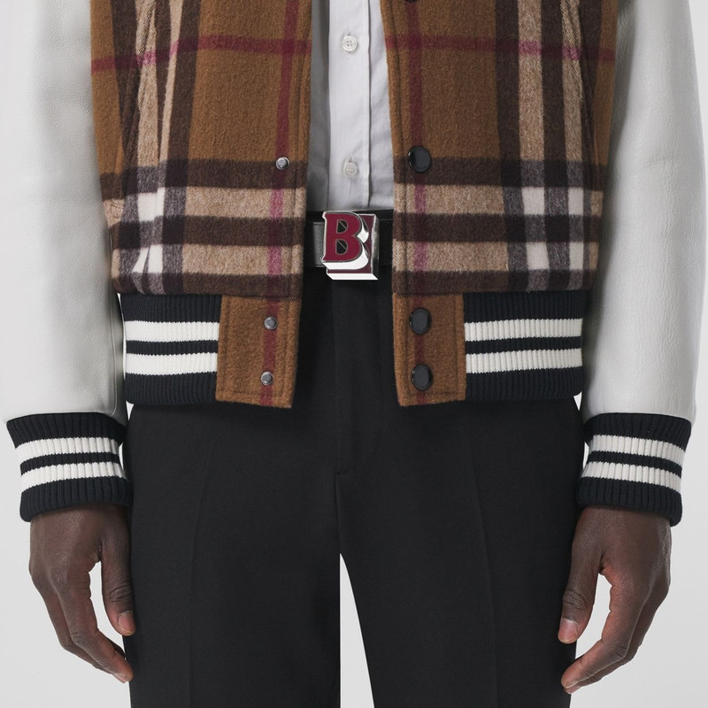 Letter Graphic Leather Belt 3