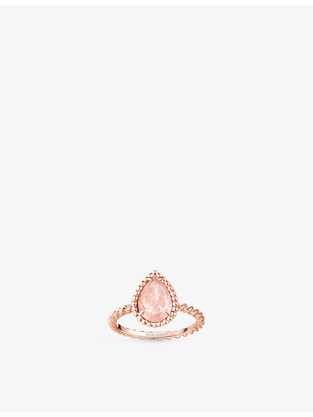 Serpent Boheme small 18ct rose-gold and 1.35ct pink quartz ring - 2