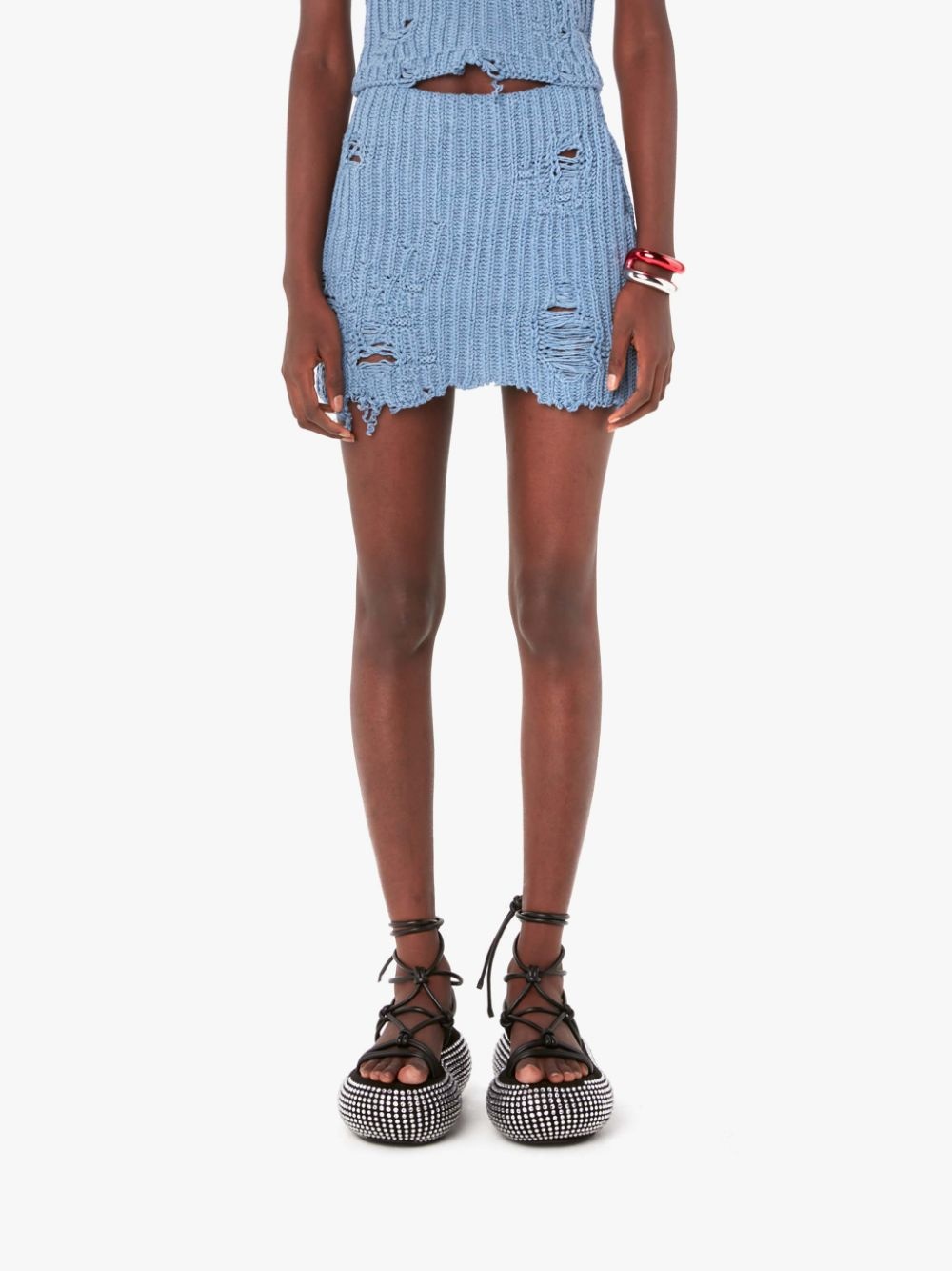 DISTRESSED MINI SKIRT - 2