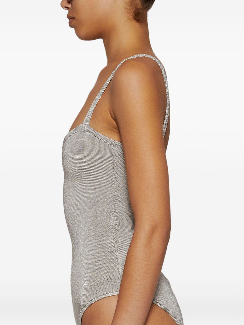 ribbed knit bodysuit - 4