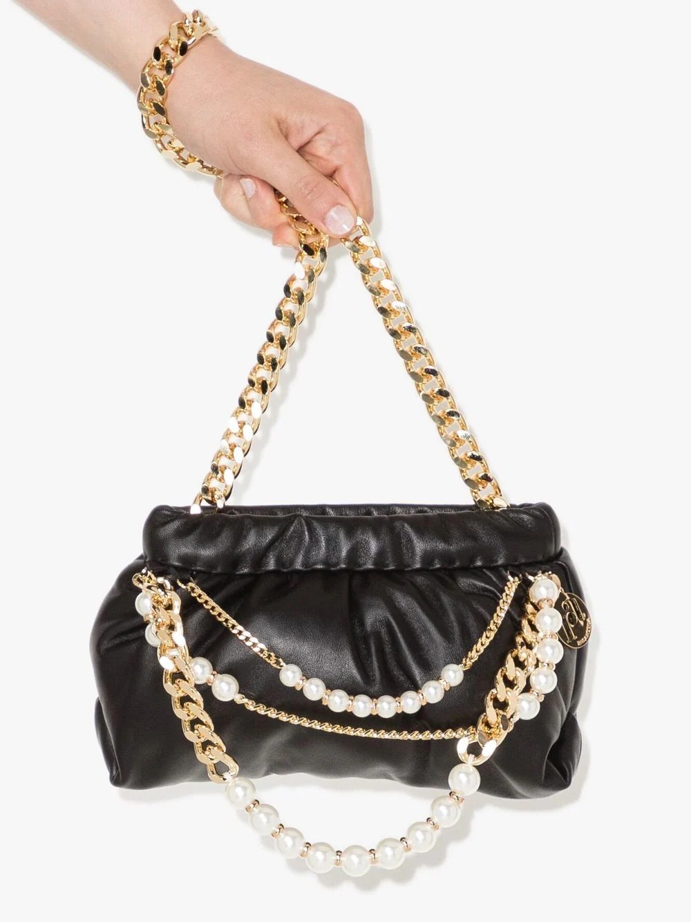 Glam pearl-embellished shoulder bag - 4