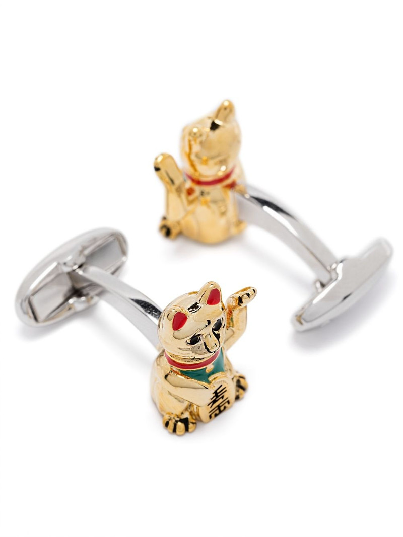 Paul Smith Lucky Gold Cat cufflinks outlook
