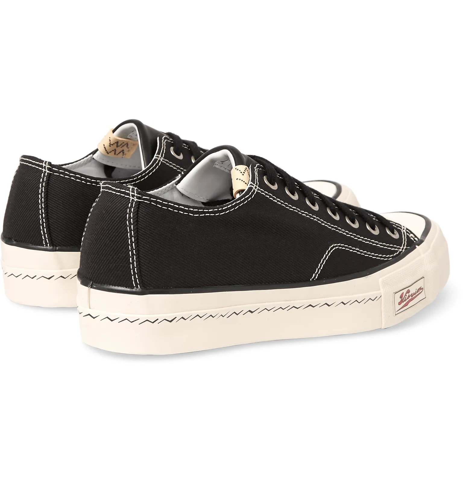 Skagway Leather-Trimmed Canvas Sneakers - 14