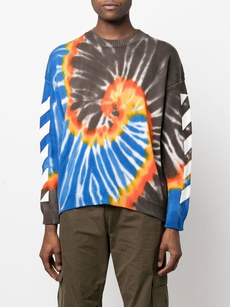 Arrows motif tie-dye sweatshirt - 3