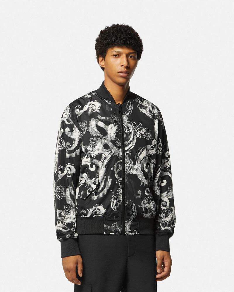 Watercolor Couture Reversible Bomber Jacket 5