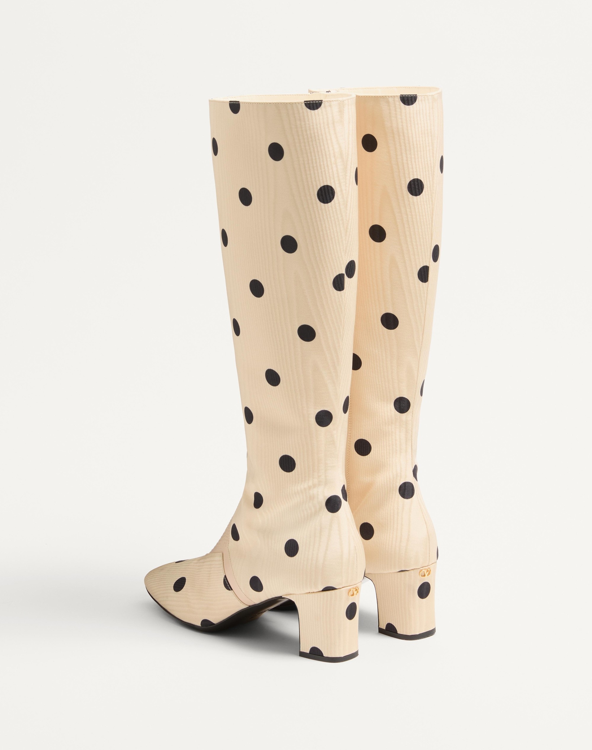 EQUIVOQUE BOOT IN MOIRÉ PLUS DE POIS FABRIC 60MM - 6