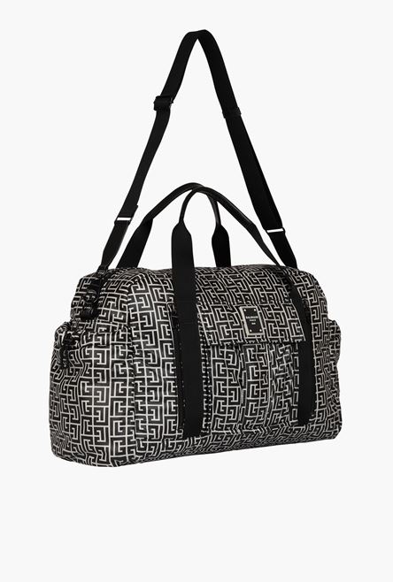 Nylon travel bag with bicolor Balmain monogram - 5