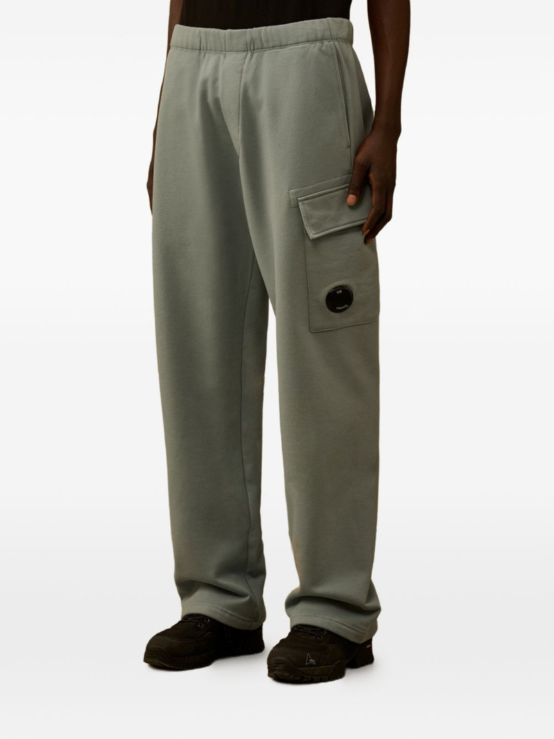 diagonal-raised fleece cargo-pocket cotton track pants 3