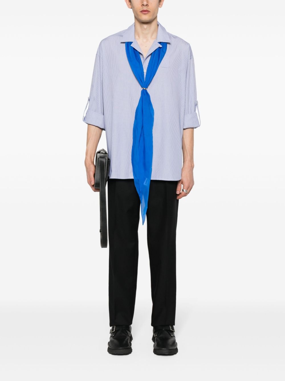 virgin-wool tapered trousers - 2
