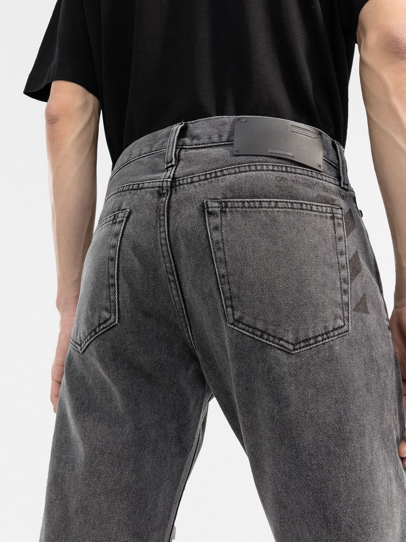 faded straight-leg jeans 10