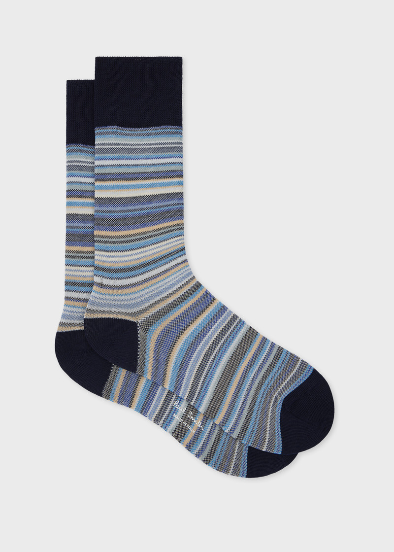Blue Spring 'Signature Stripe' Socks 1