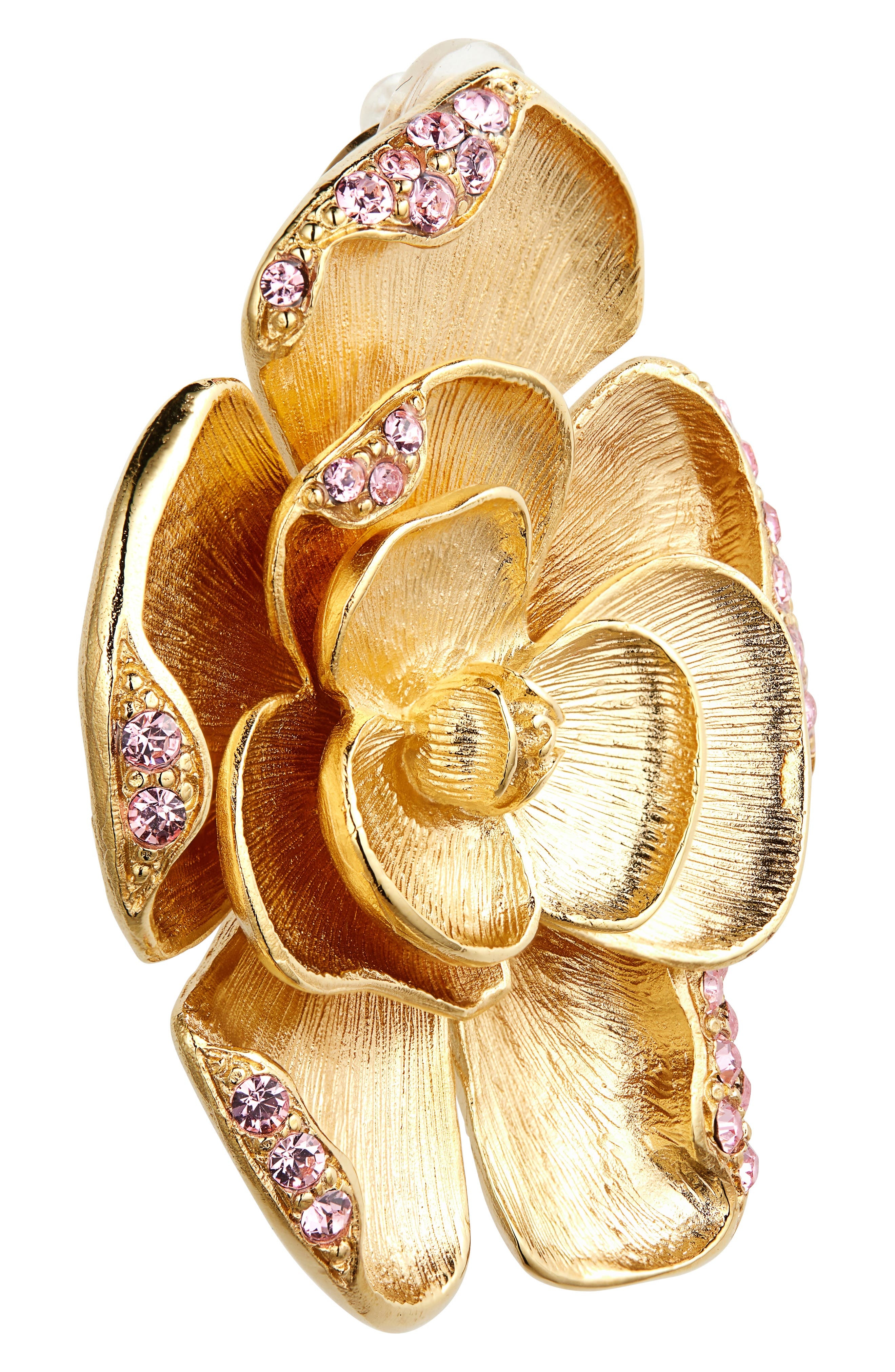 Oscar de la Renta Large Rose Clip-On Earrings at Nordstrom - 6