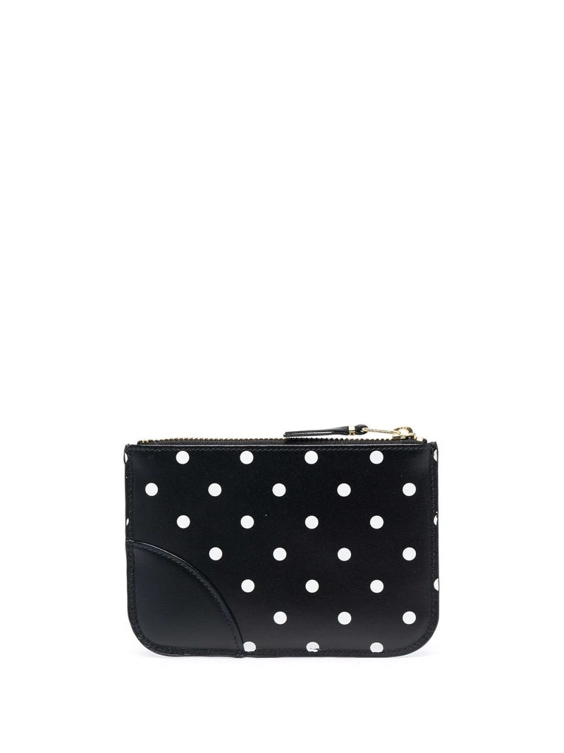 Comme Des Garçons zipped polka-dot wallet outlook
