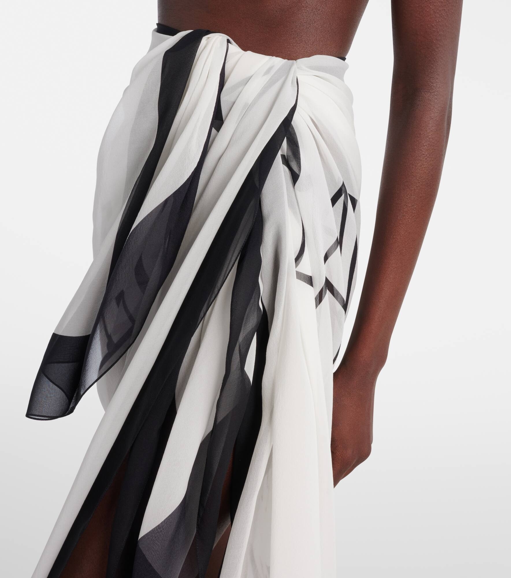 Balmain Couture silk beach cover-up - 4