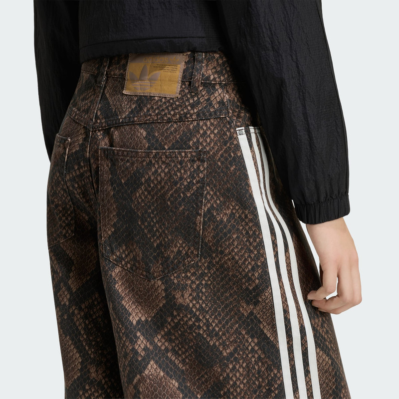 SNAKE PRINT DENIM BERMUDA SHORTS 6