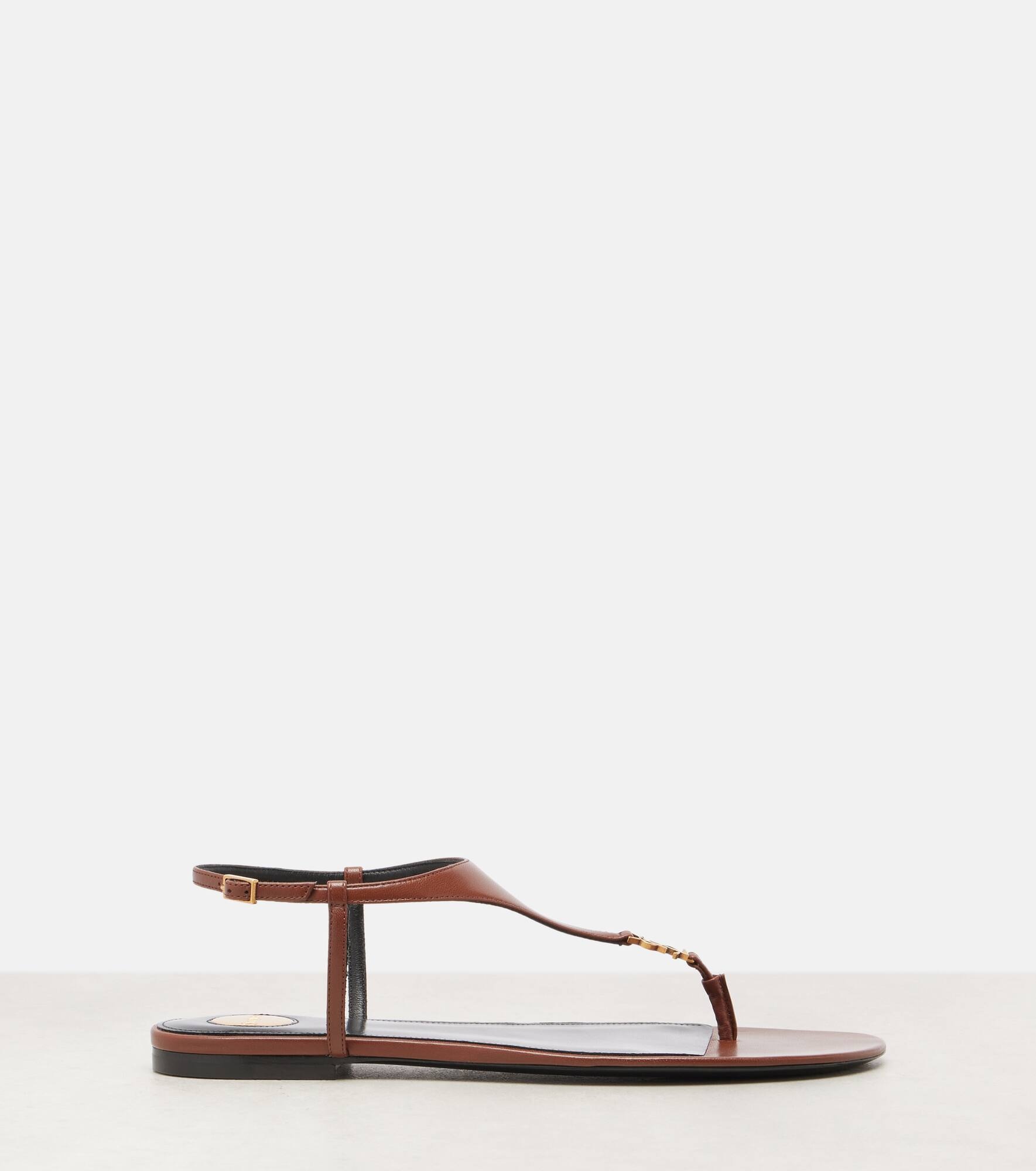 Cassandra leather thong sandals - 4