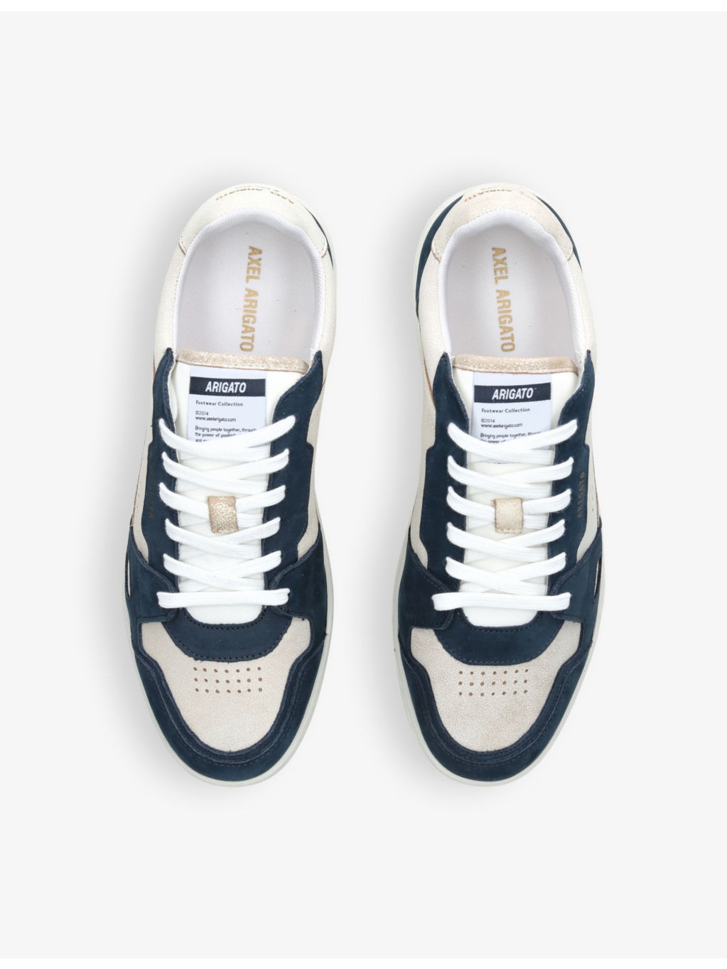 Dice leather and suede low-top trainers - 2