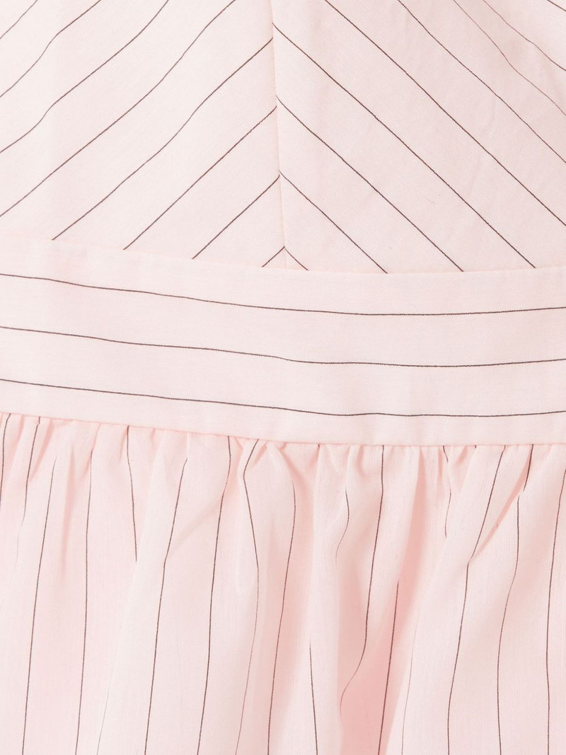 striped V-neck top 5