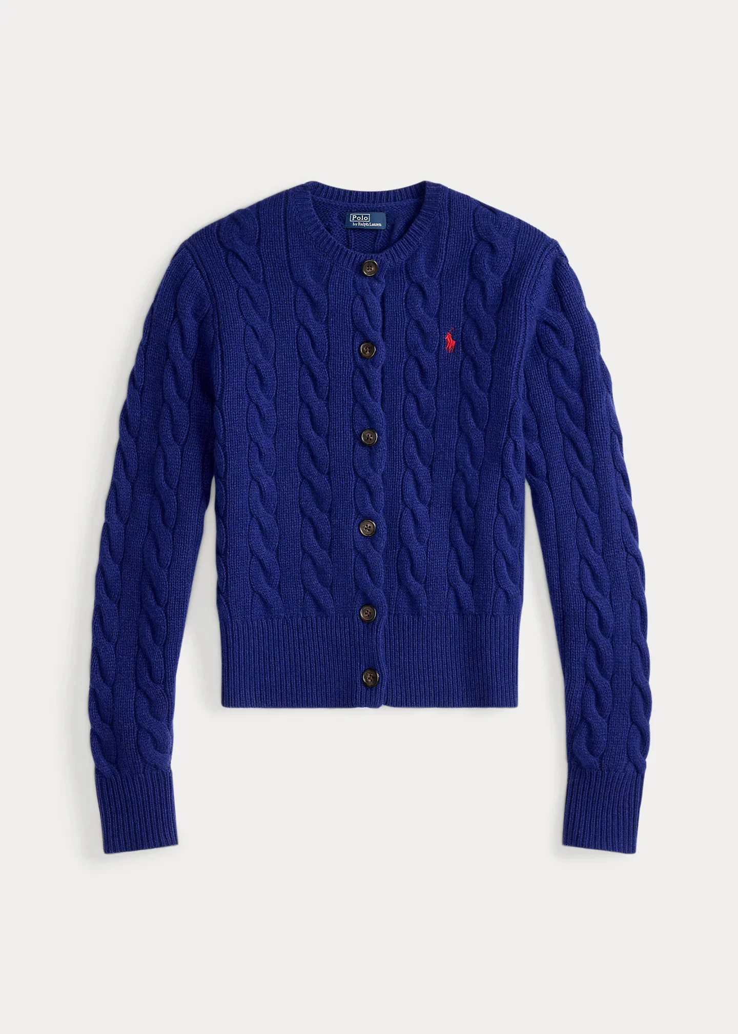Cable-Knit Wool-Cashmere Cardigan - 1