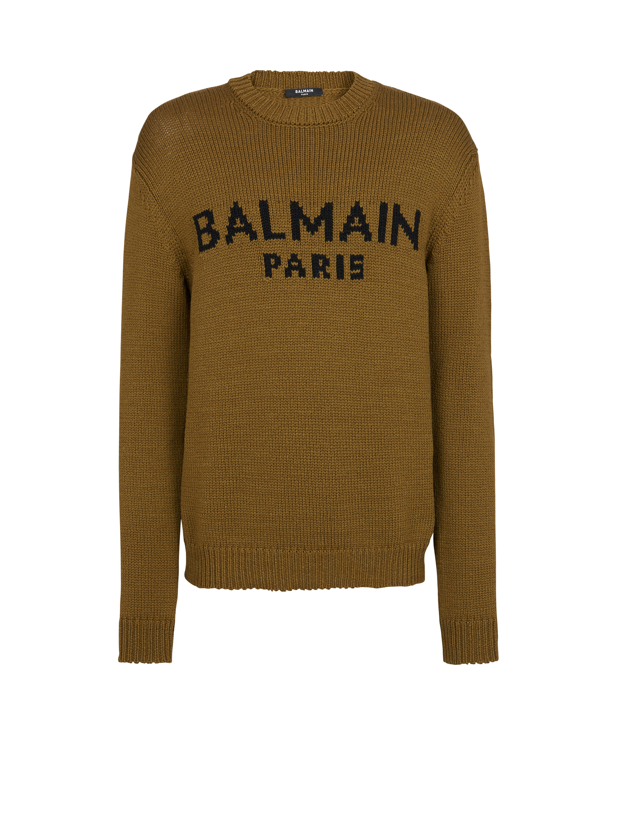 Wool jumper with Balmain logo - 1