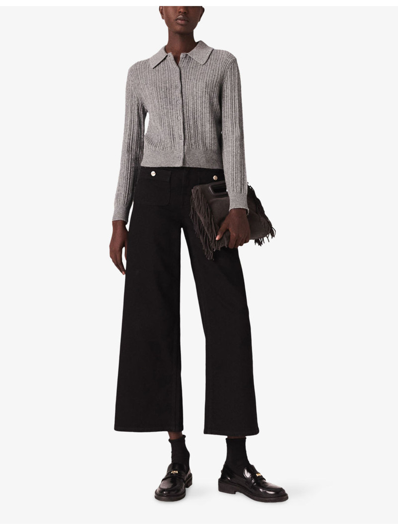 maje Straight-Leg High-Rise Stretch-Denim Jeans outlook