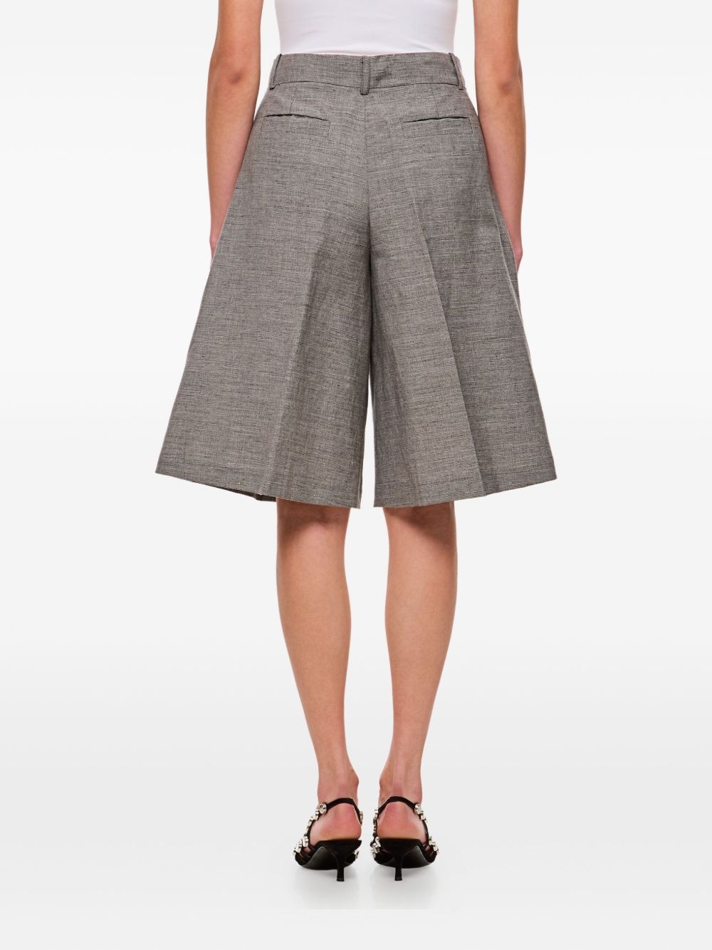 pleated high-waist shorts - 3