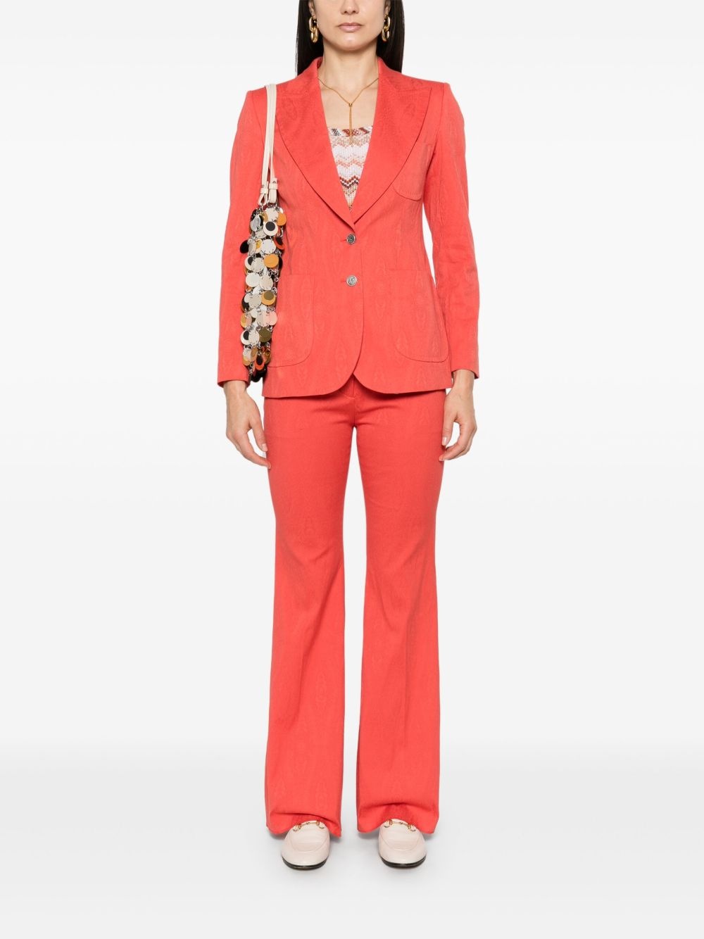 paisley-jacquard blazer - 2