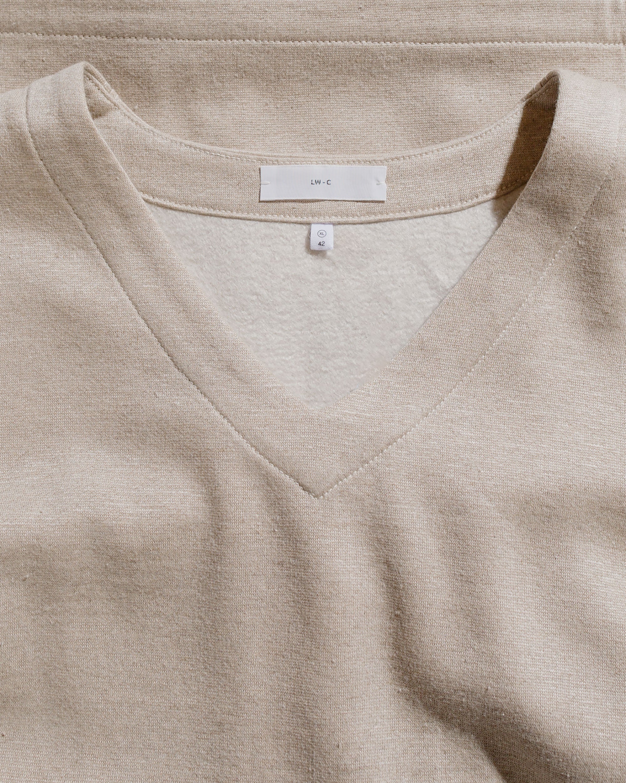 V Neck Sweater Natural - 5