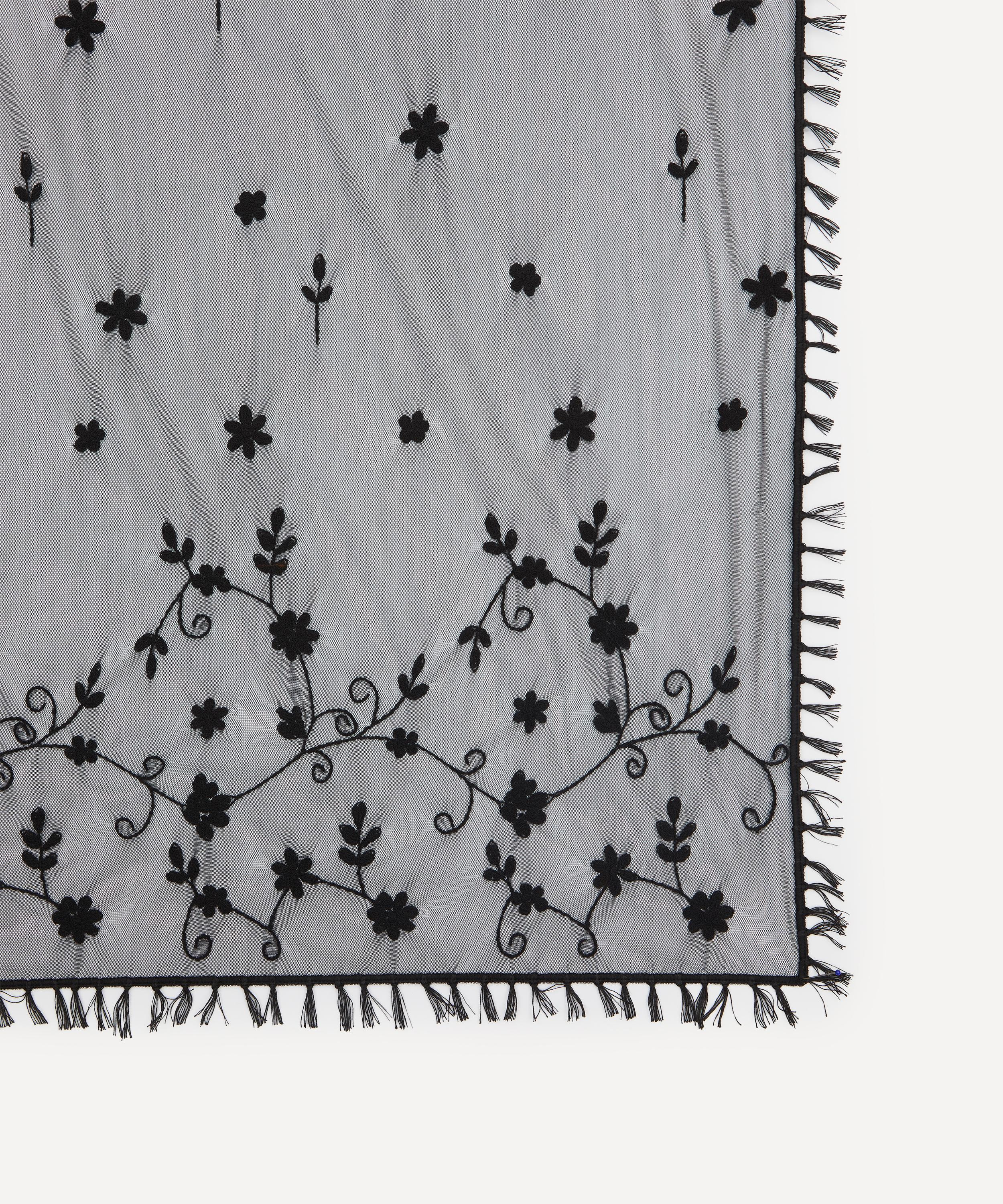 Floral Tulle Shawl - 3