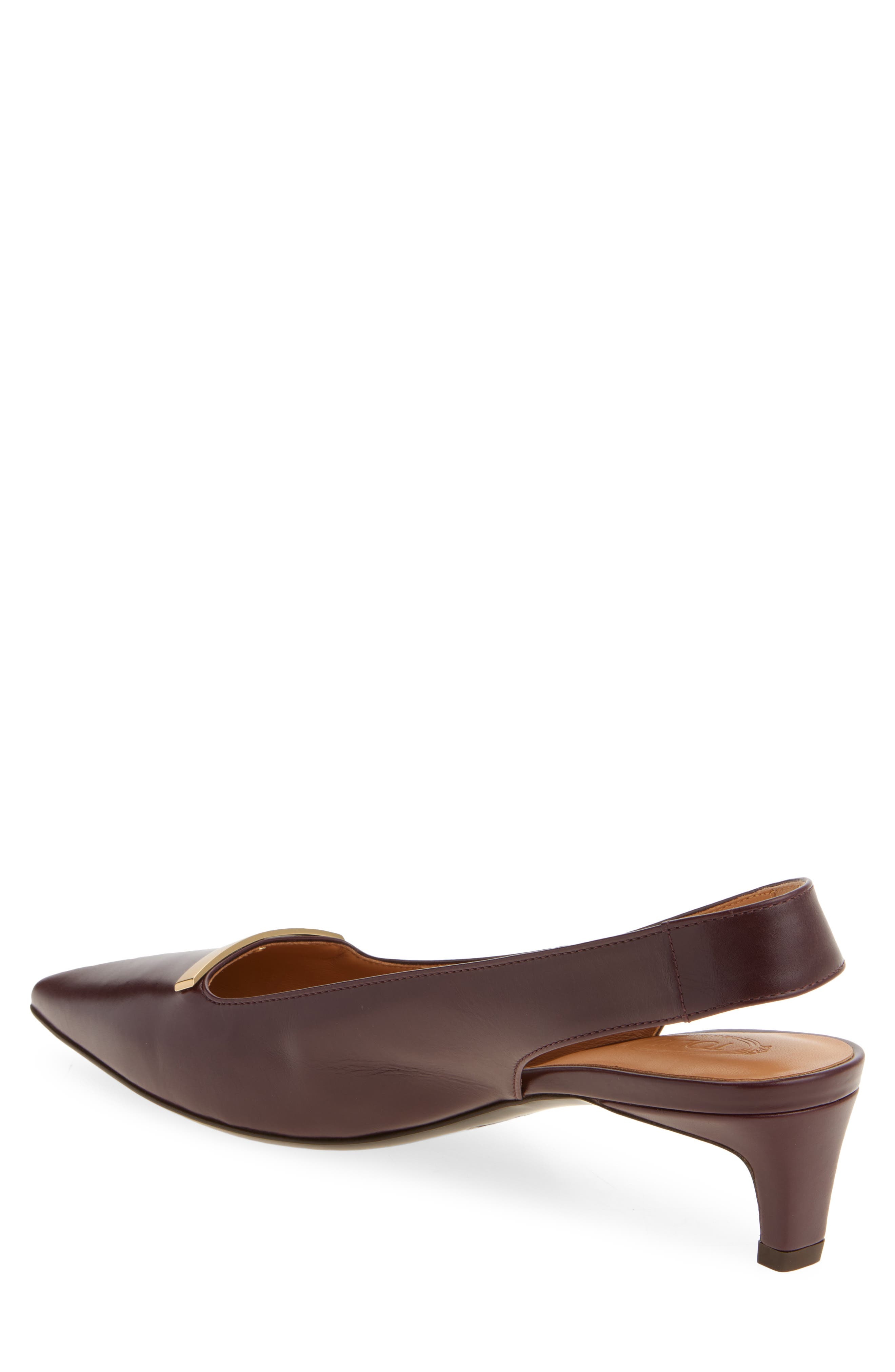Tod's Pointed Toe Kitten Heel Slingback Pump in Kraft Chiaro at Nordstrom - 2
