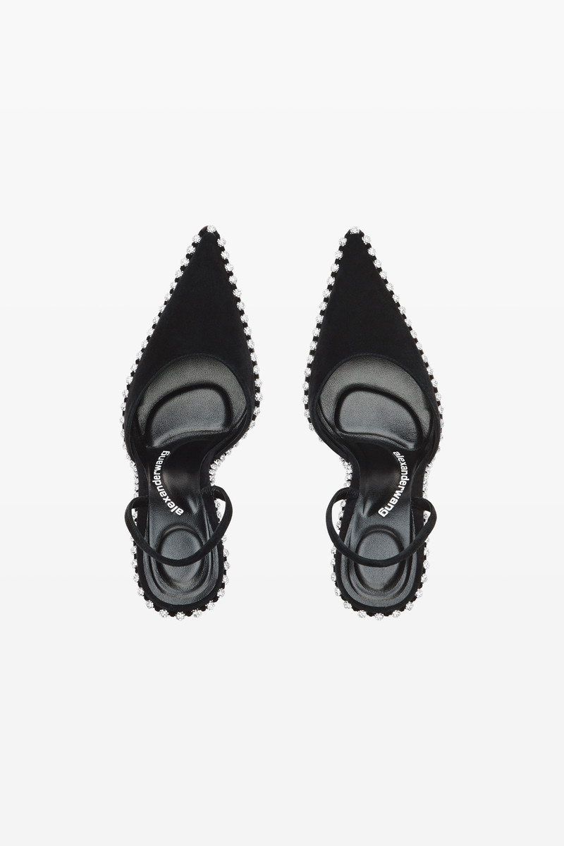 Black Suede Tia Slingback 6