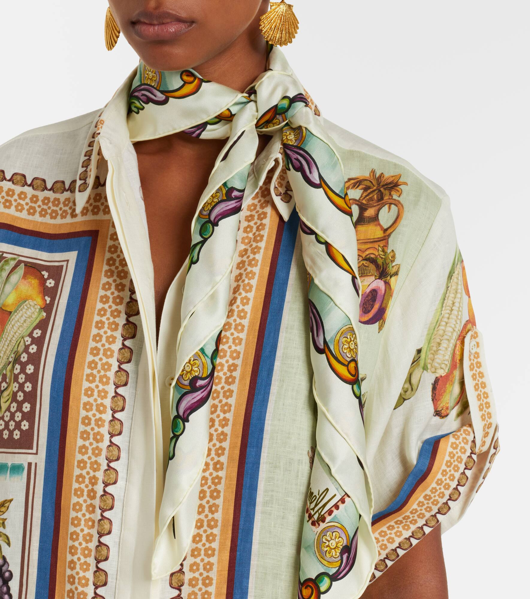 Tommasina printed silk scarf - 3