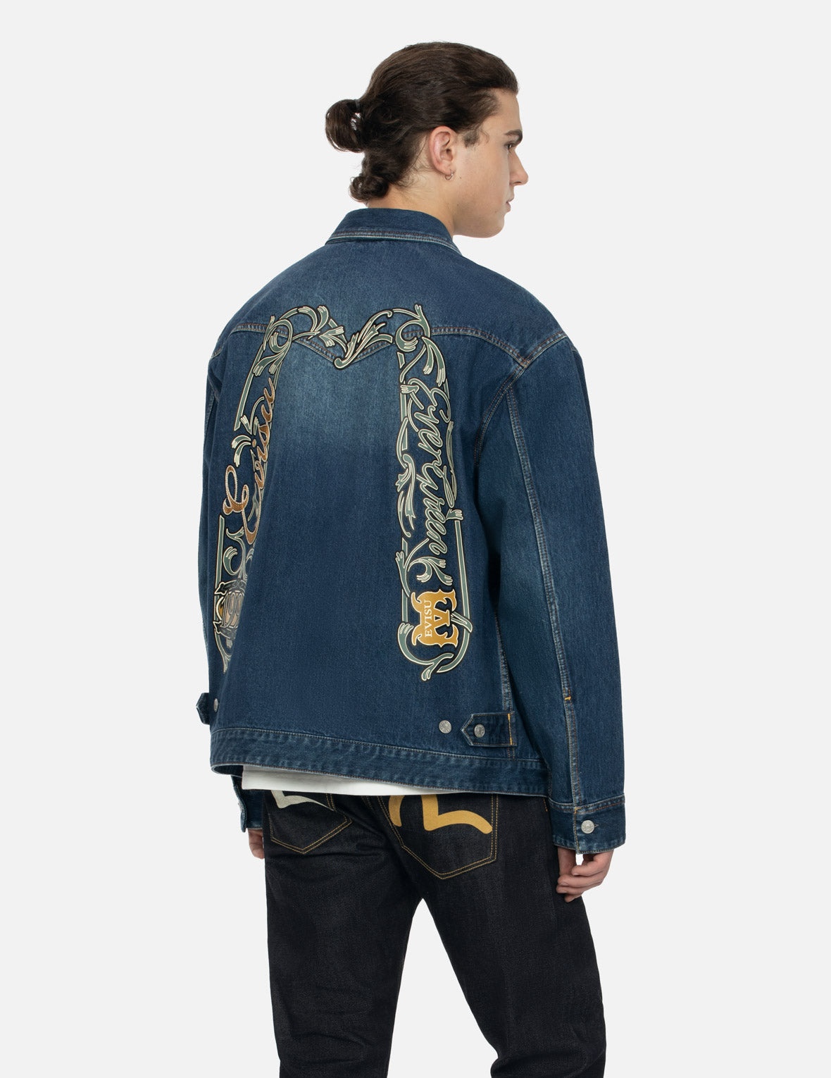 Sheridan Daicock Print and Seagull Embroidery Regular Fit Denim Shirt Jacket - 5