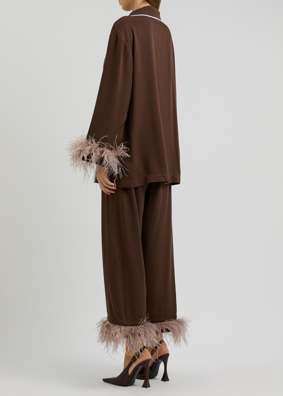 Sleeper Party Feather-trimmed Pyjama set - 3