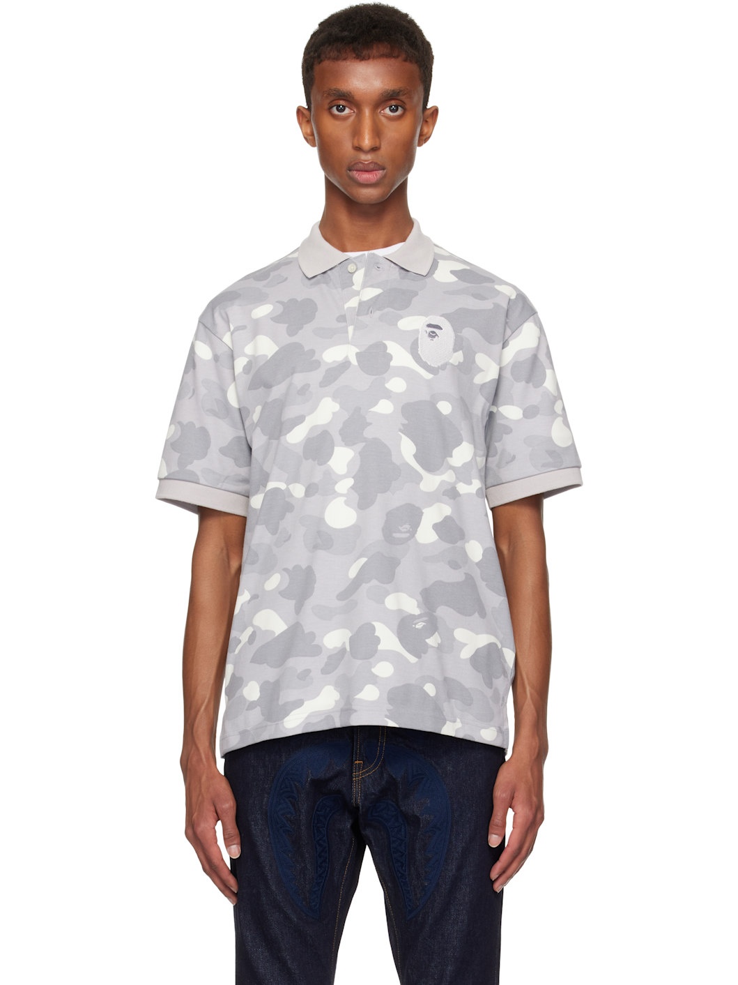 Bape camo polo shirt hotsell