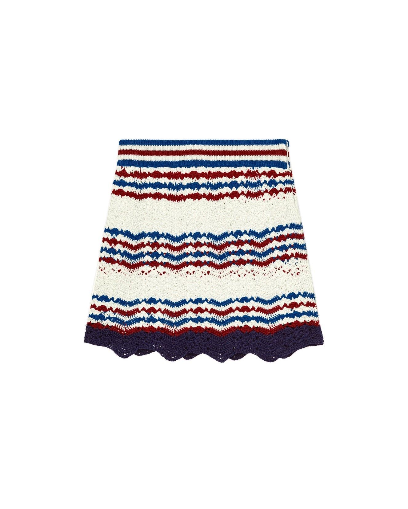 Crochet Chevron A-Line Skirt - 2