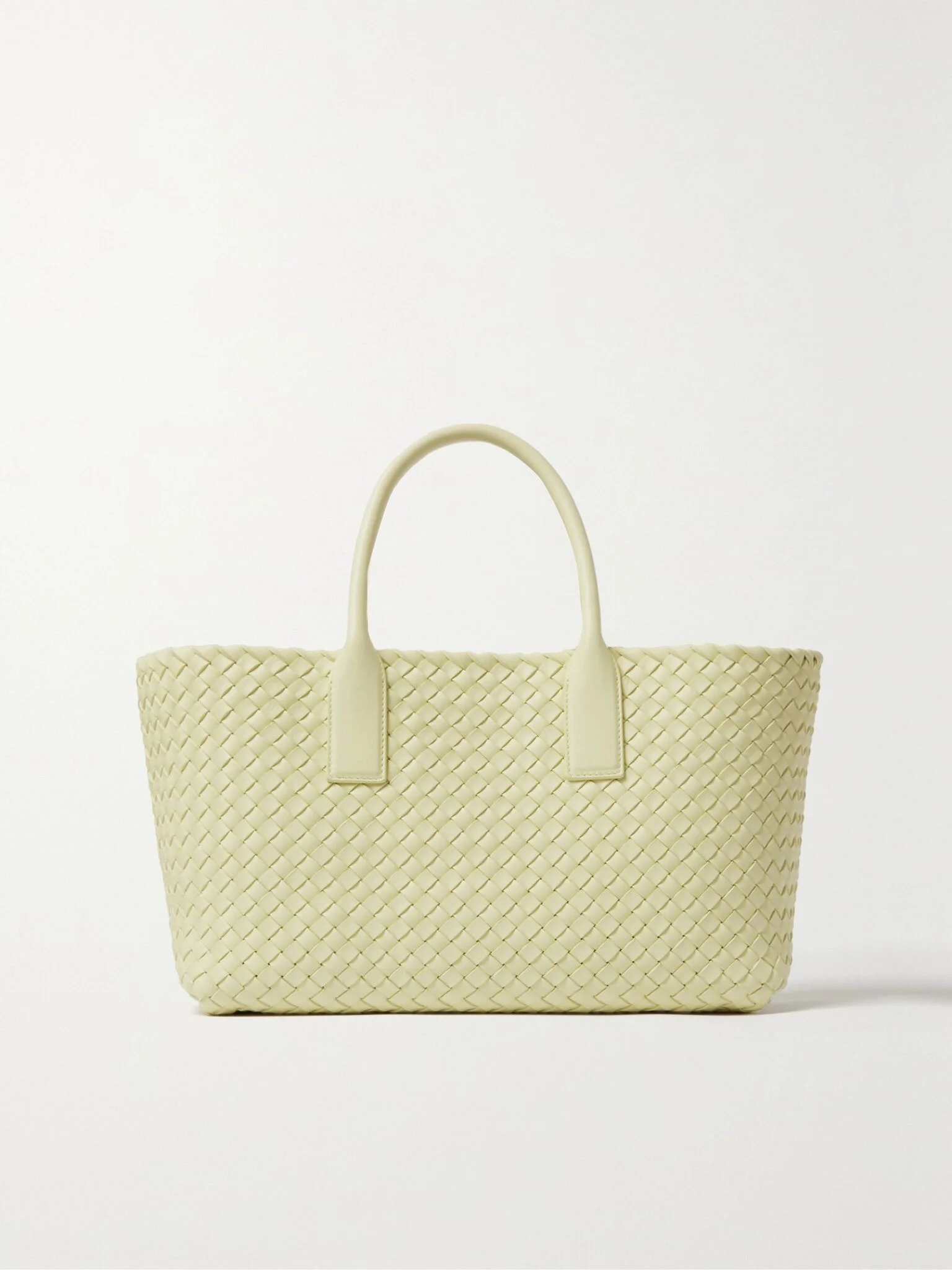 Cabat intrecciato leather tote Cream - 1
