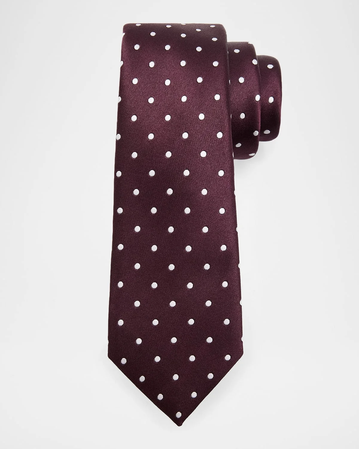 Men's Polka Dot Mulberry Silk Tie - 1