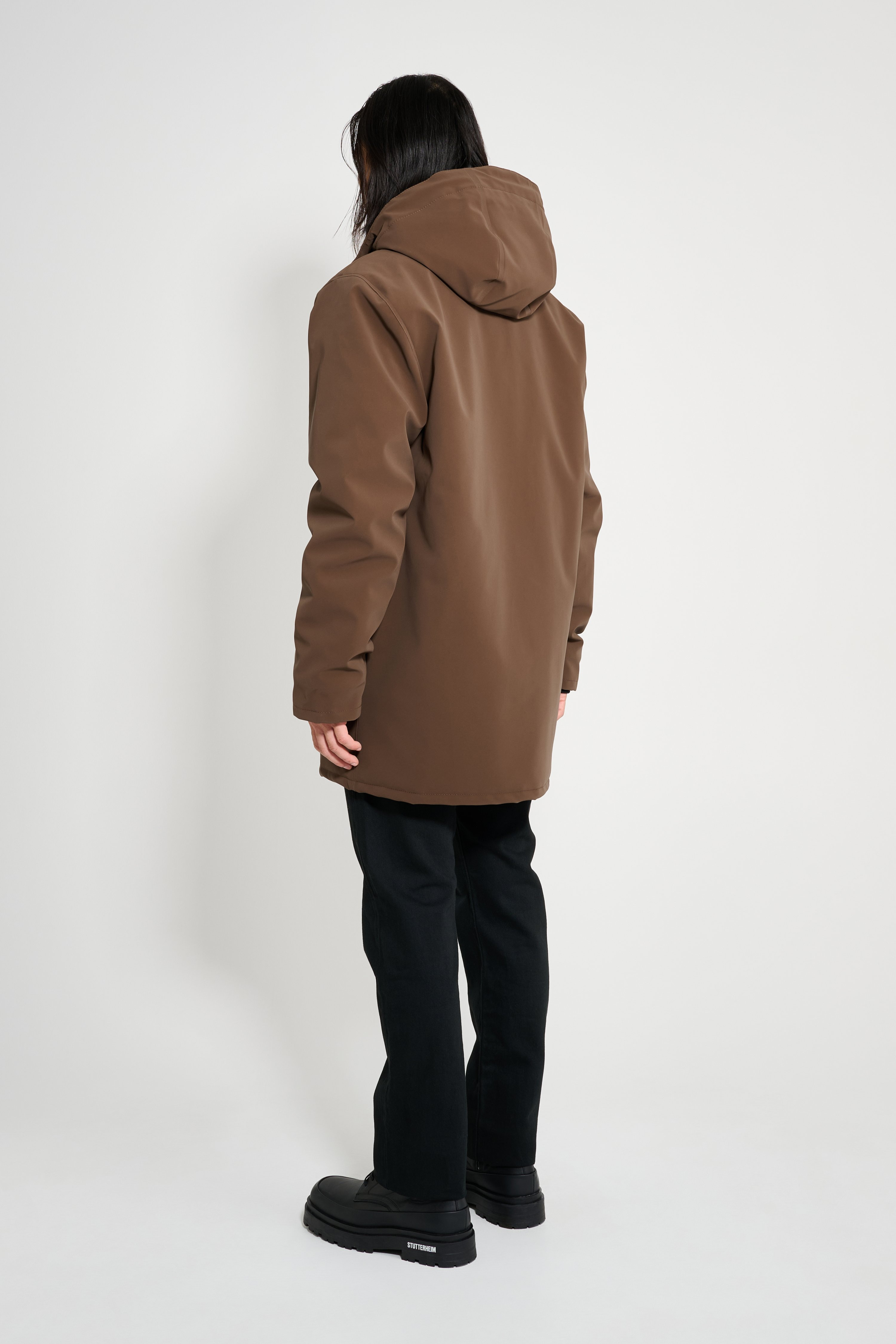 Stockholm Matte Winter Coat Dark Brown - 4