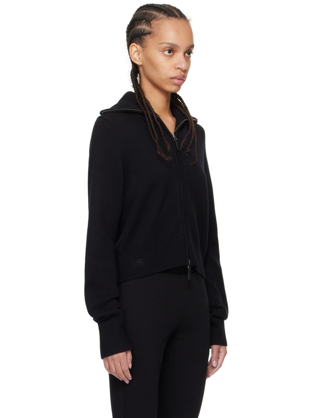 Black Zip Sweater - 2